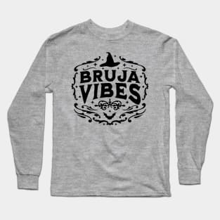 Bruja Vibes Mexican Witch Halloween Witchy Retro Vintage Long Sleeve T-Shirt